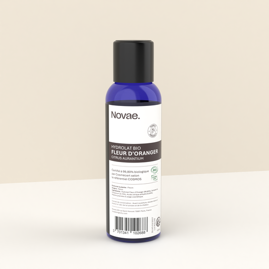 Eau florale douce de fleur d’oranger pour bébé et toute la famille Novae.